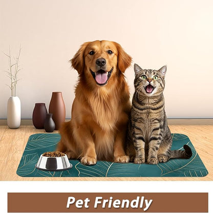 Tropical Palm Leaves Dog Food Mat - Image 6
