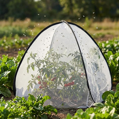 2 Pcs Pop Up Insect Barrier Plant Cover Tent, Garden Net Cage Bird Insect Guard - Image 5