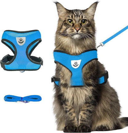 shudyear Summer cat Chest Harness and Leash, Anti-Escape Adjustable Soft mesh by Shudyear