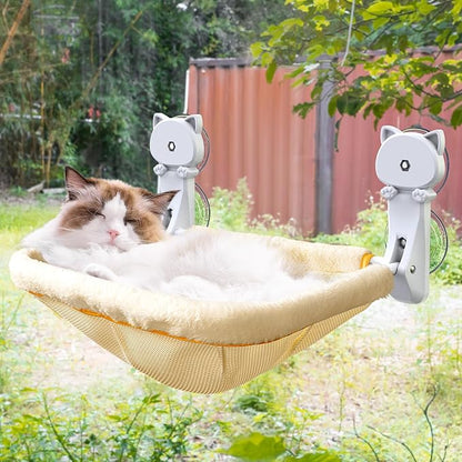 Cat Window Perch Cordless, Foldable & Stable Cat Beds- Breathable Cat Window by JUNSPOW
