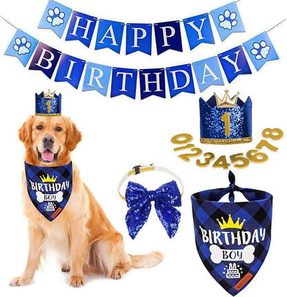 ADOGGYGO Dog Birthday Hat Bandana by ADOGGYGO