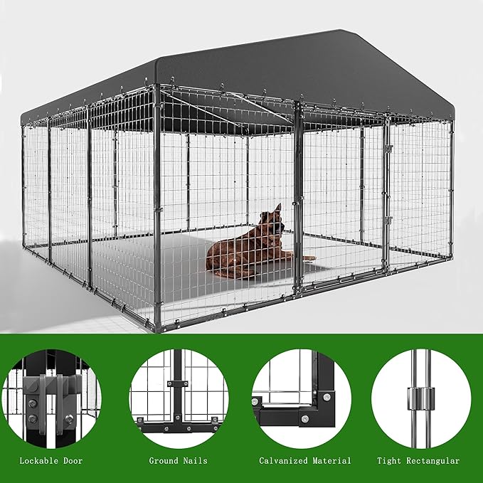 Dog Kennel Outdoor, Large Dog Fence - Image 4
