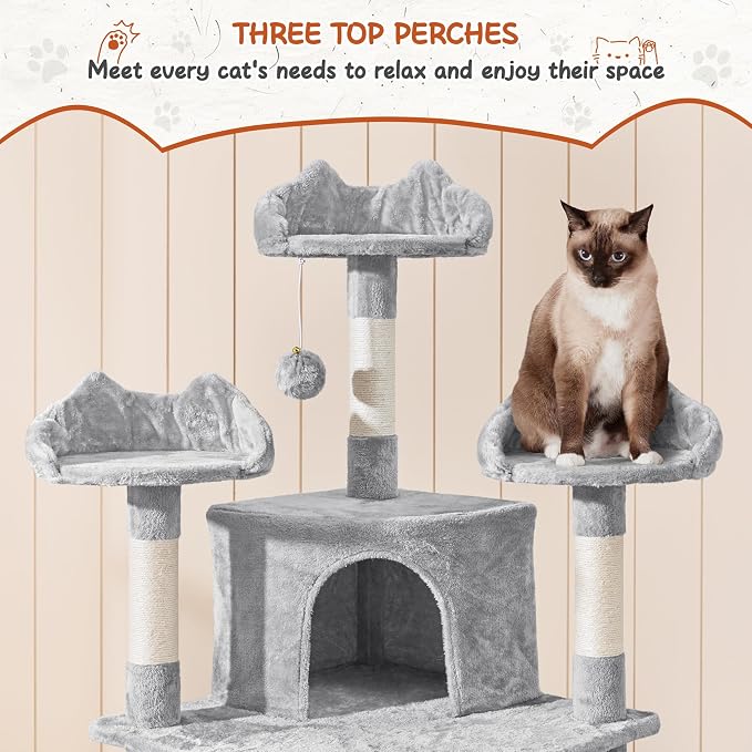 Yaheetech 76.5in Multi-Level Large Cat Tree, Big Cat Tower - Image 4