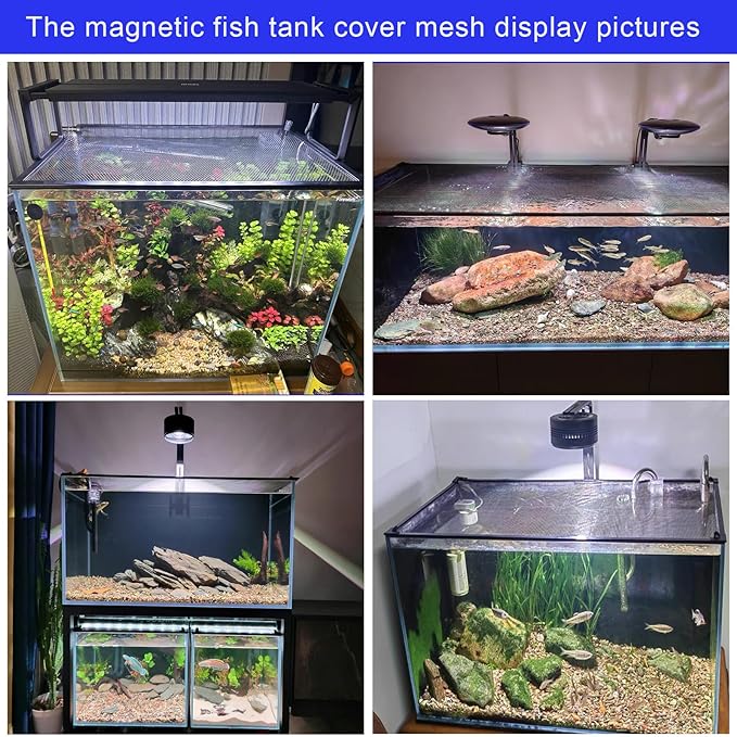 Magnetic Aquarium Anti-Jumping net Cover mesh to Protect Fish Jumping Out of - Image 6