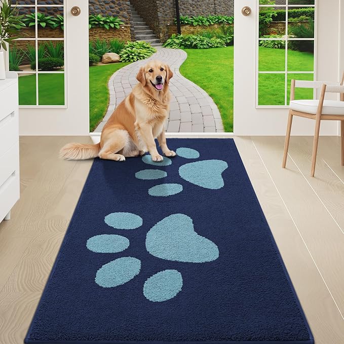 Buganda Dog Door Mat for Muddy Paws, Absorbent Dirt Trapper Washable Indoor by Buganda