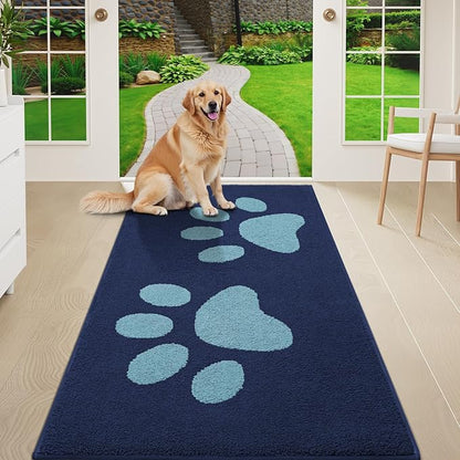 Buganda Dog Door Mat for Muddy Paws, Absorbent Dirt Trapper Washable Indoor by Buganda