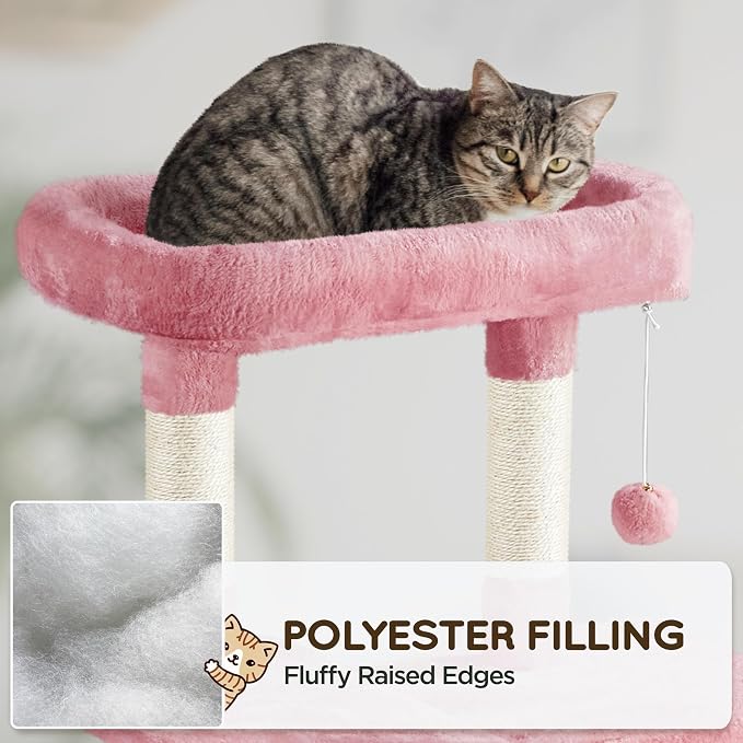 Yaheetech Cat Tree Cat Tower, 63in Multi-Level Kitten Tree w/Sisal-Covered - Image 4