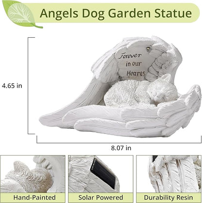 Pet Cat Solar Garden Memorial Statue – Outdoor Resin Angel Kitty - Image 2