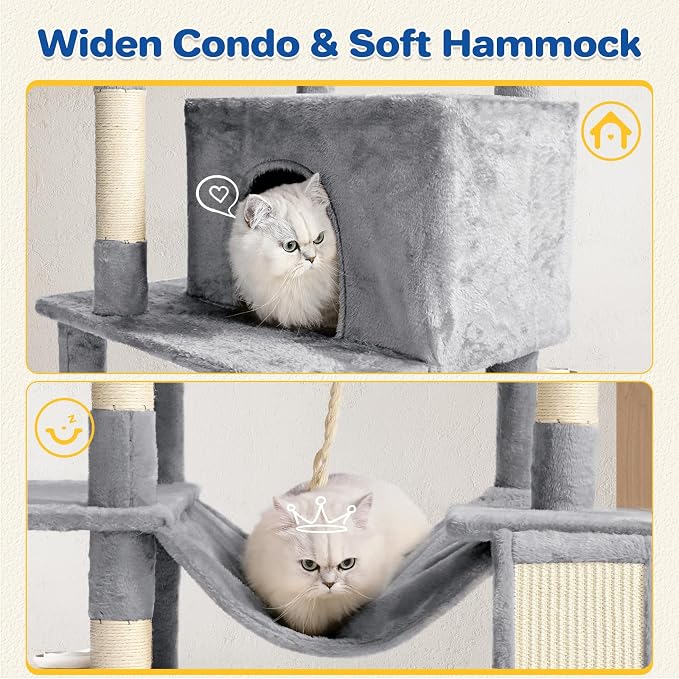 Cat Tree Tower 63in Multi-Level Cat Tower - Image 5