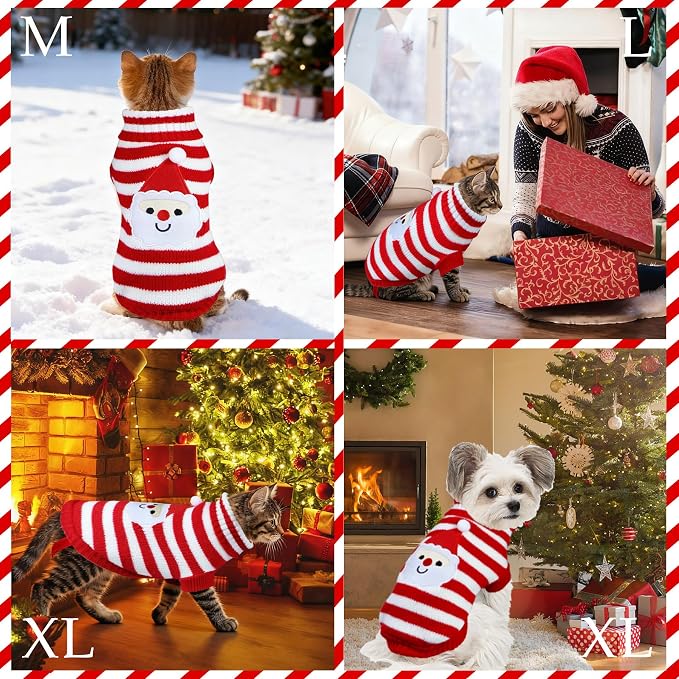 Dog Christmas Sweater Pet Winter Warm Coat Pajamas Small Dog Sweaters Christmas - Image 6
