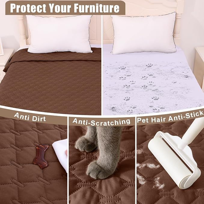 Smiry Waterproof Dog Bed Cover Blanket, Soft Reversible Pet Blanket, Washable - Image 4