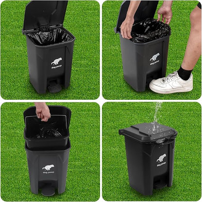 Dog Poop Trash Can Outside, 20L/5Gallon Pedal and Removable Inner Waste Bin - Image 5