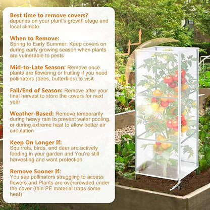 3Pack Garden Netting Cover for Square Tomato Cage - Image 5