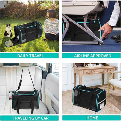 Soft - Sided Pet Carrier for Cats and Small Dogs, Airline - Approved, Foldable - Image 6