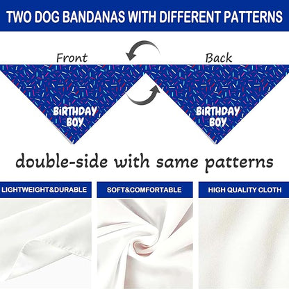 Birthday Boy Dog Bandanas 1 Pack, Pet Scarves - Image 8