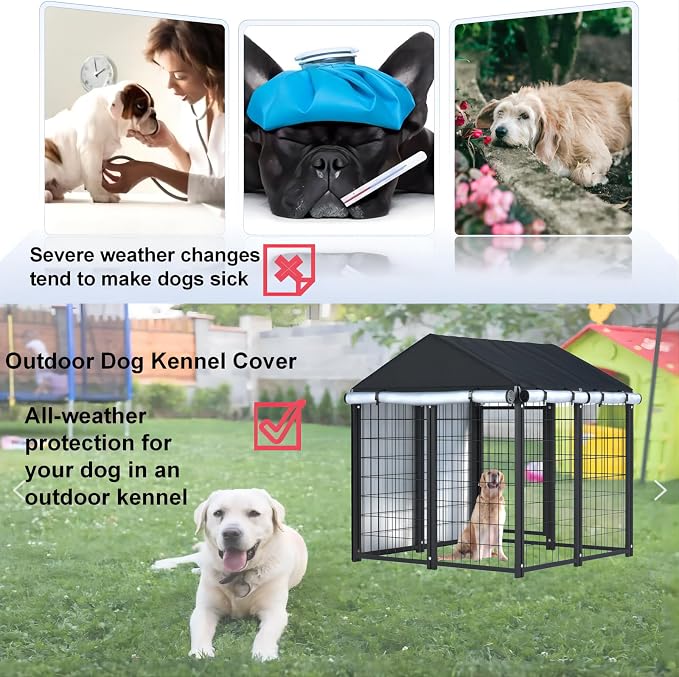 Outdoor Dog Kennel Cover, Full Coverage - Image 4