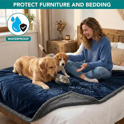 PetAmi Waterproof Dog Blanket for Queen Bed Large XL Dog Throw for Couch Cover - Image 2