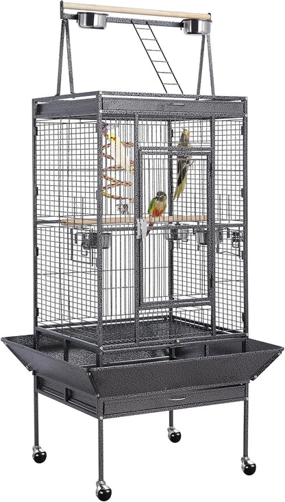 Yaheetech 69-inch Wrought Iron Rolling Large Parrot Bird Cage by Yaheetech
