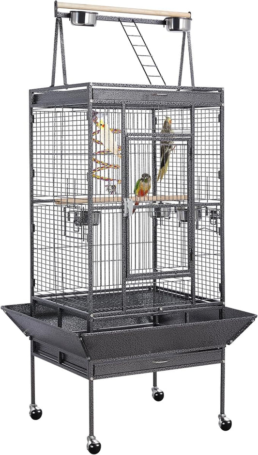 Yaheetech 69-inch Wrought Iron Rolling Large Parrot Bird Cage by Yaheetech