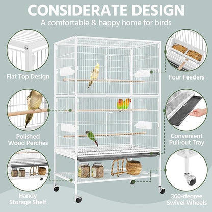 Yaheetech 52inch Bird Cage Extra Large Parakeet Parrot Cage - Image 4