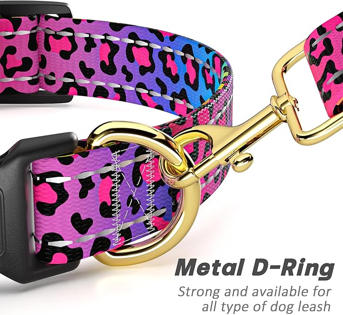 Reflective Dog Collar for Extra Small Dogs Cats, Cute Leopard Style Adjustable - Image 5