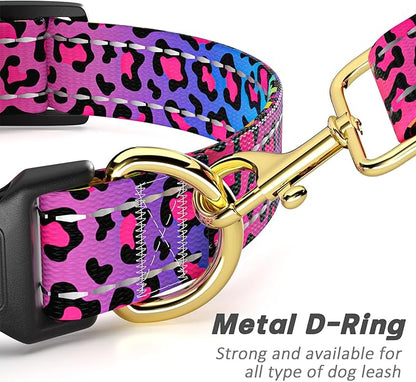 Reflective Dog Collar for Extra Small Dogs Cats, Cute Leopard Style Adjustable - Image 5