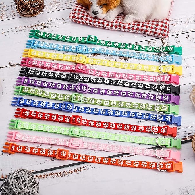 12 Pack Puppy Collars for Litter, Adjustable Puppy ID Collars Soft Nylon - Image 7