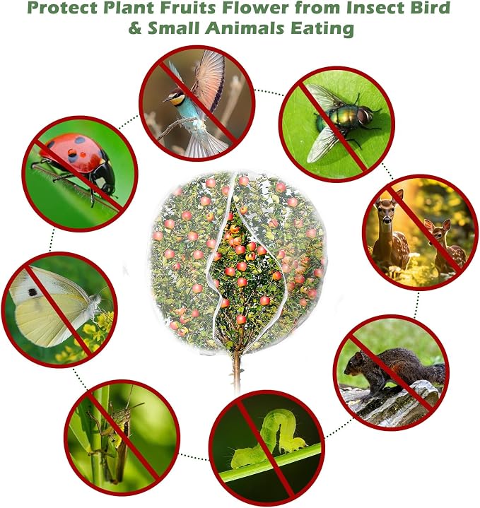 8 x 8ft Large Fruits Tree Netting, Garden Mesh Insect Tree Cover - Image 3