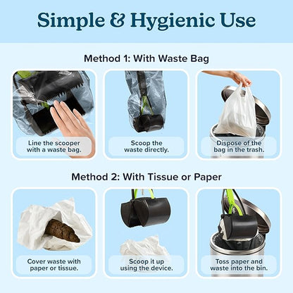 Pooper Scooper - Foldable Cat and Dog Poop Scoop - Enables One-Handed Use on - Image 5