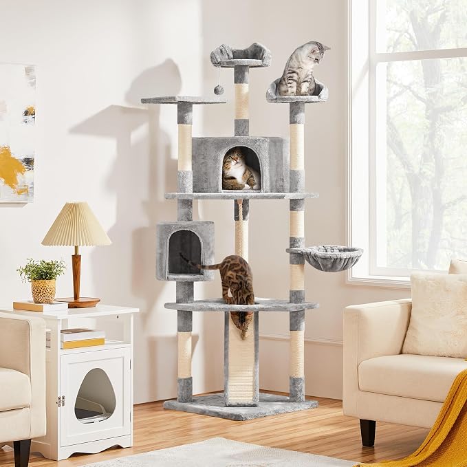 Yaheetech 79 inches Cat Tree Multi-Level Cat Tower - Image 9