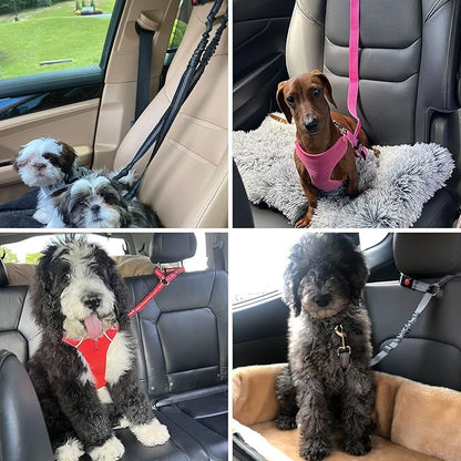 BWOGUE Pet Dog Cat Seat Belts, Car Headrest Restraint Adjustable Safety Leads - Image 7