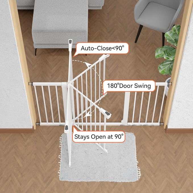 Babelio 36-57" Extra Wide Baby/Dog Gate, Auto Close - Image 5