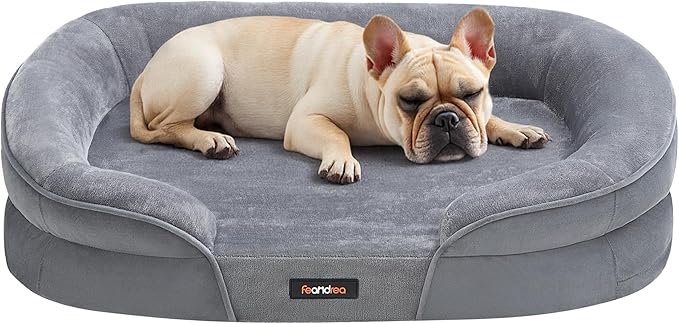 Feandrea Dog Bed, Medium Orthopaedic Dog Sofa Bed, Egg Crate Foam, Waterproof by FeandreabySONGMICSHOME