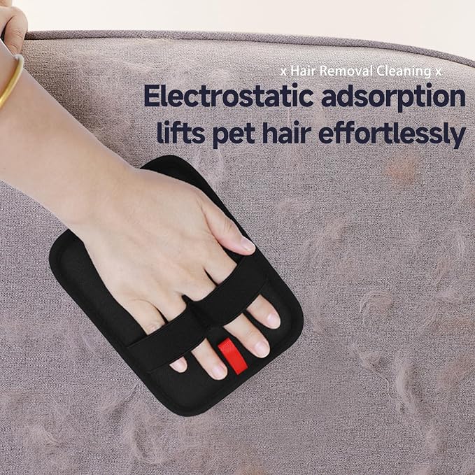 2-in-1 Pet Grooming Glove & Fabric Hair Remover - Image 2