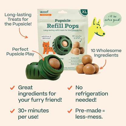 WOOF Pupsicle Refill Pops, Delicious Long Lasting Dog Treats, Pre-Made Pupsicle - Image 3