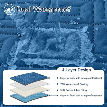hyha Waterproof Dog Blanket, Soft Pet Bed Blankets, Waterproof Sofa Couch Cover - Image 2