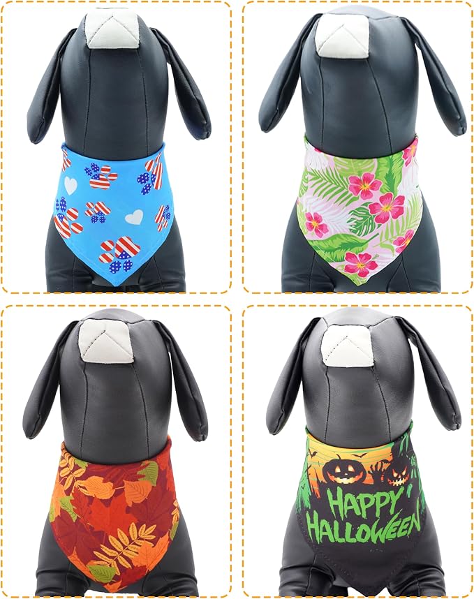 PET SHOW 50 Pack Big Dog Bandanas Bulk XL Assorted Random Dog Scarves Bibs - Image 5