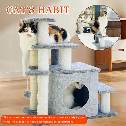 25.6in Cat Tree Tower, Cat Condo - Image 5