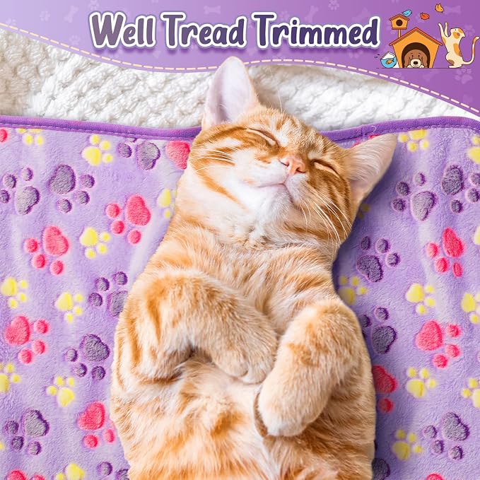 Tatuo 4 Pcs Dog Blanket for Pet Cat Blankets Indoor Puppy Teething Stuff Toys - Image 4