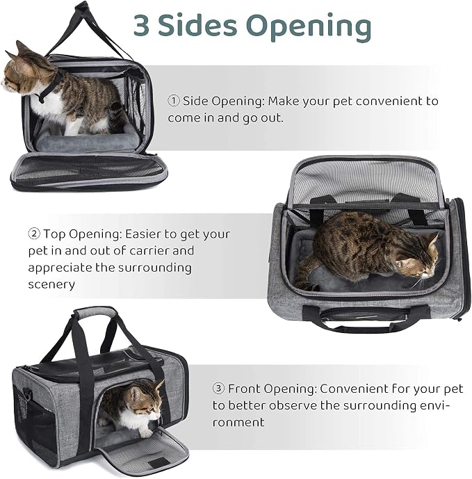 TSA Approved Pet Carrier for Small Cats Dogs, Travel Bag - Image 8
