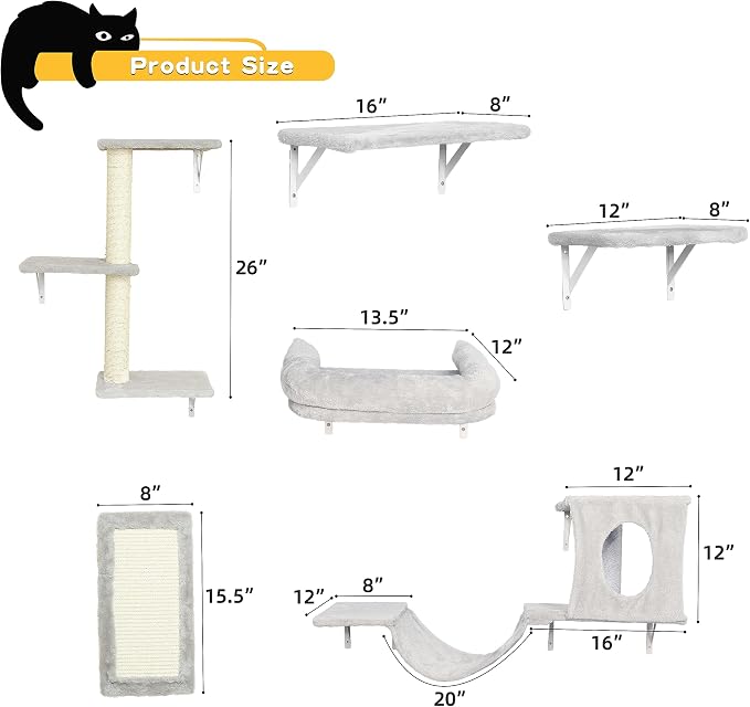 NUNU LAB Wall Mounted Cat Furniture Set - Image 5
