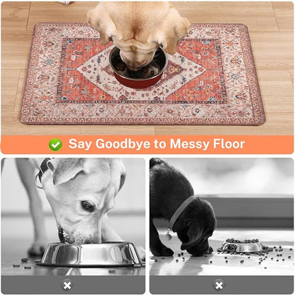 Absorbent Pet Dog Bowl Mat for Food and Water, Pet Cat Food Feeding Mat - Image 3