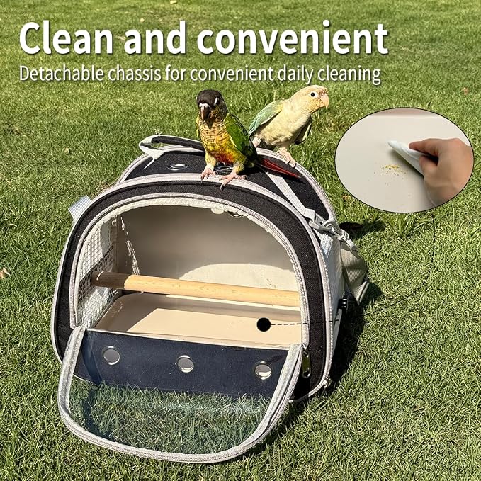 Bird Carrier, Bird Cage Parakeet Parrot Budgie Carrier Backpack - Image 6