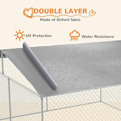 PawHut Outdoor Dog Kennel, Heavy Duty Dog Run Outdoor Fence - Image 4