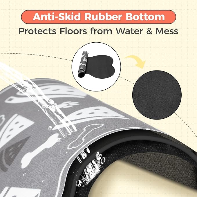 Dog Food Mat, 0.15” Thickened Super Absorbent Pet Feeding Mat - Image 4