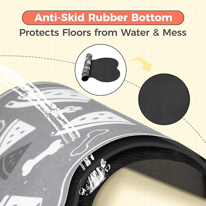 Dog Food Mat, 0.15” Thickened Super Absorbent Pet Feeding Mat - Image 4