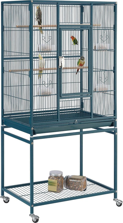 Yaheetech 54inch Metal Large Parrot Parakeet Flight Bird Cage w/Rolling Stand by Yaheetech