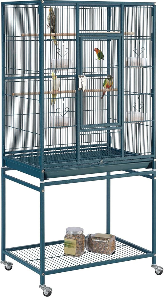 Yaheetech 54inch Metal Large Parrot Parakeet Flight Bird Cage w/Rolling Stand by Yaheetech