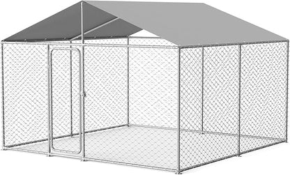 10'x10' Large Outdoor Dog Kennel, Heavy Duty Dog Enclosure by docagt