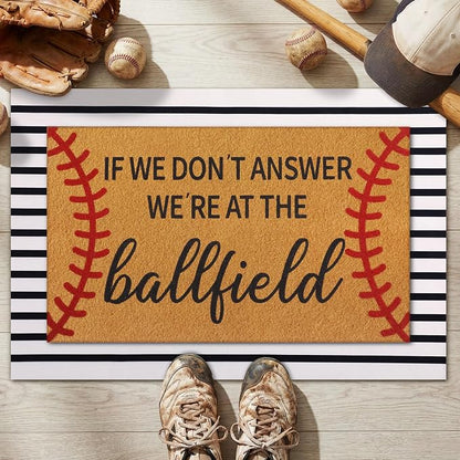 Tinideya 2 Pcs Baseball Door Mat Ballfield Welcome Non Slip Coir Mats Ballfield by Tinideya
